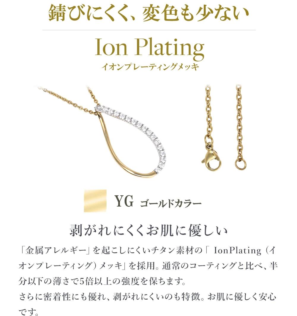 ネックレス レディース ロング しずく ステン...の詳細画像5