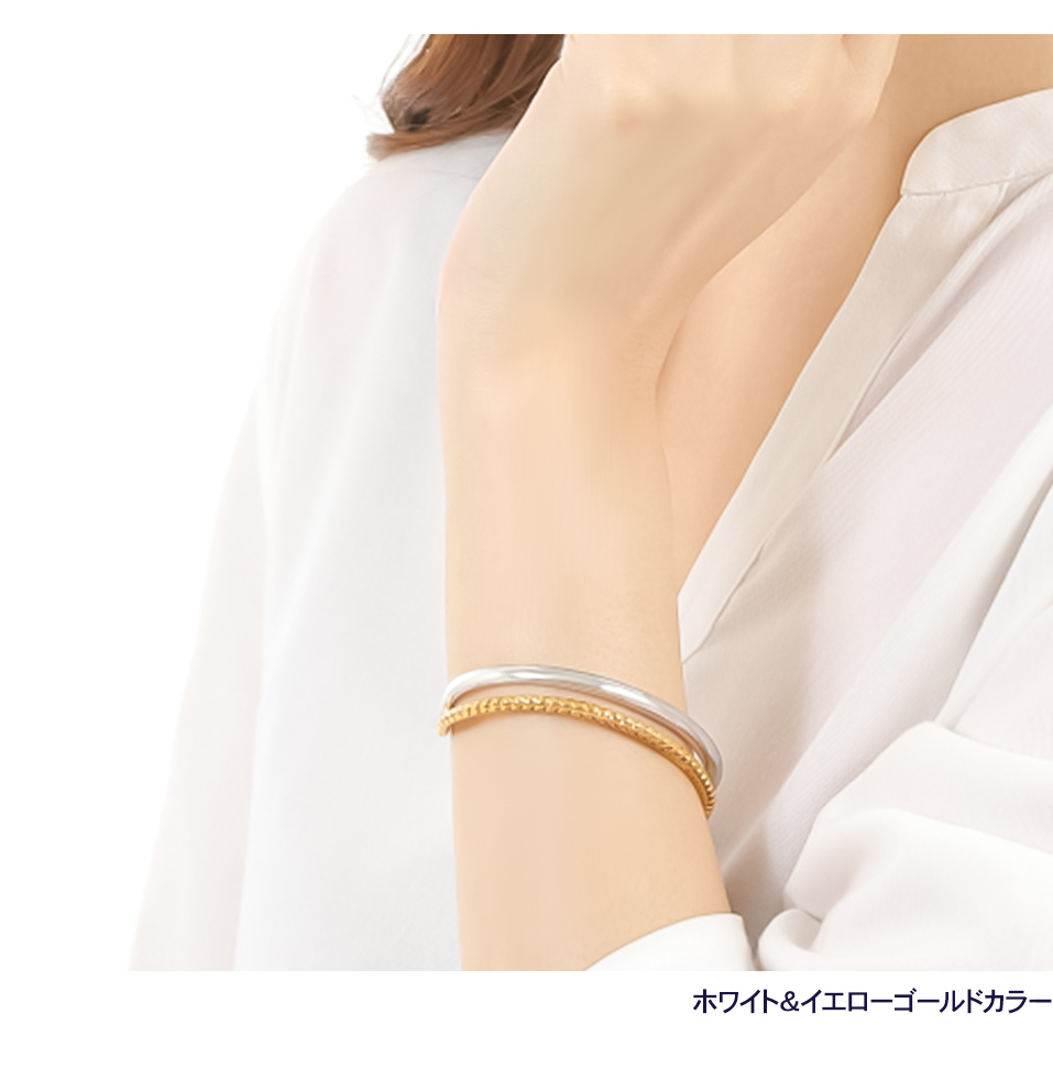 ブレスレット バングル レディース メンズ 金属アレルギー対応 つけっぱなし サージカル ステンレス 医療用 ステンレス316l ゴールドプレゼント | ジュエリースタジオ プラスター | 11