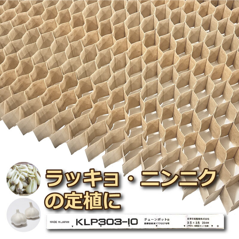 即使用・育苗不可】 KLP303-10 75冊（個）生分解性 LP チェーンポット