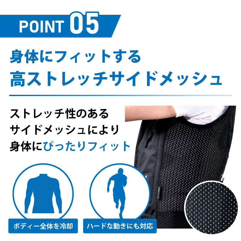 注水式ベスト Bodycool Smart-X 黒 M/L/XL INUTEQ スリーライク 暑さ
