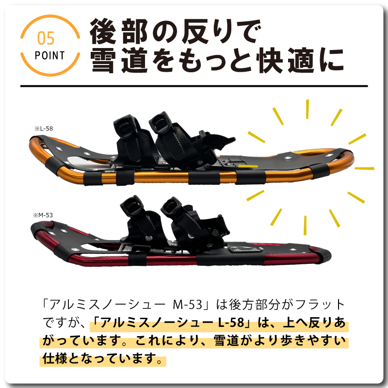 セットコンパルアルミスノーシューL-58＄＆TS-125トレッキングポールセット