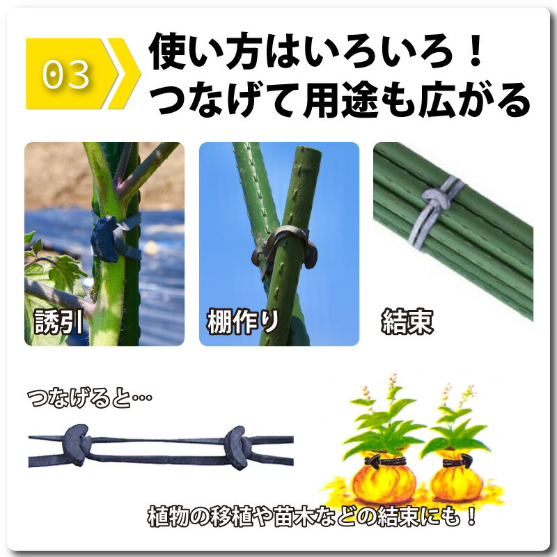 ゴムスビー 500g ( 約250本入 ) 園芸用万能輪ゴム 野菜 花 誘引 結束