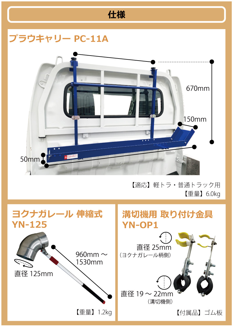 プラウキャリーPC11A3点セット