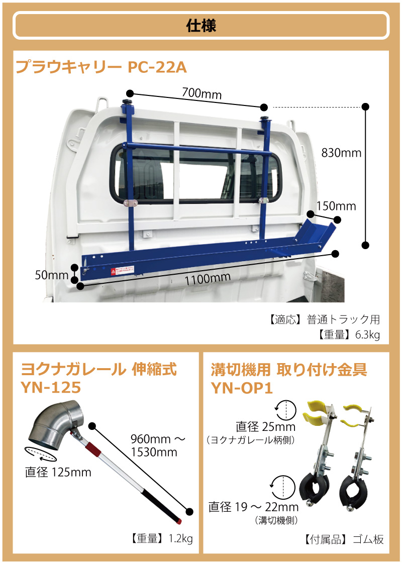 プラウキャリーPC22A3点セット