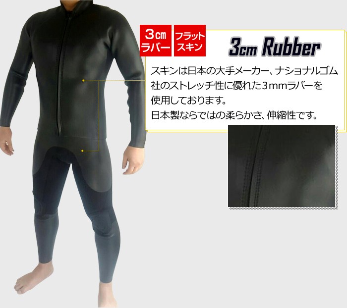 これが日本製だ サーフィン３ｍｍロングジョン＆長袖ジャケット 