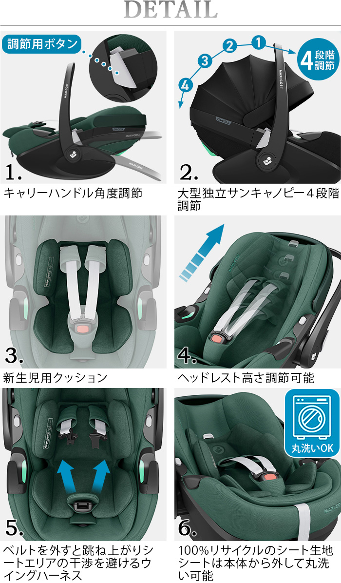 MAXI-COSI（マキシコシ） 正規品 チャイルドシート 新生児 isofix 回転 