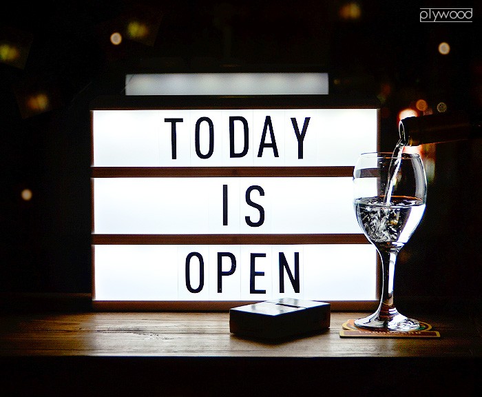 間接照明 おしゃれ スタンド サインボード LED LIGHT BOX : plywood
