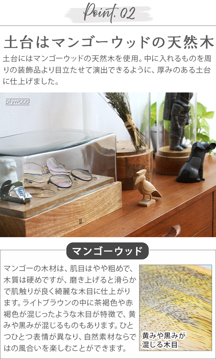 DETAIL ショーケース ディスプレイケース 木製 ガラス ケース