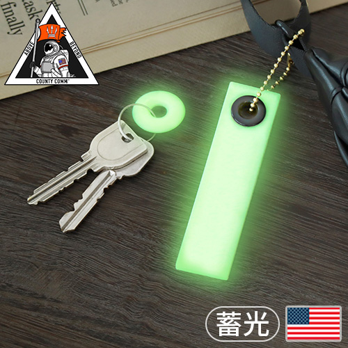 ネコポスOK キーリング キーホルダー 蓄光リング 発光 蓄光 釣り