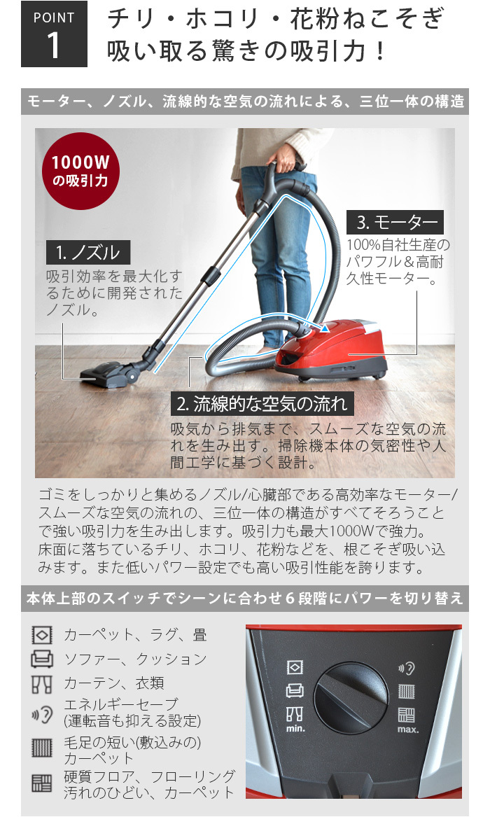 正規販売店 掃除機 紙パック式 ミーレ コンパクト C2 キャット＆ドッグ SDBO 4 miele Compact C2 Cat&Dog