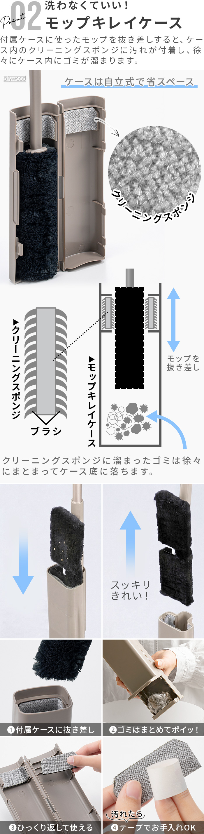 0 × レック】激落ちくん フローリング用モップ HLC-L020(TH) | 生活