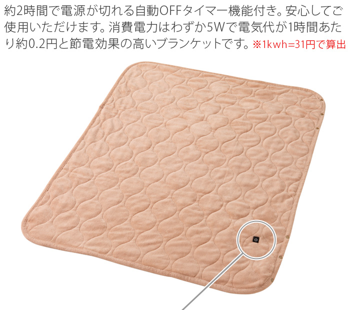 ゼンケン 電気ひざかけ 低電力タイプ ZR-05LR ひざ掛け 電気 usb