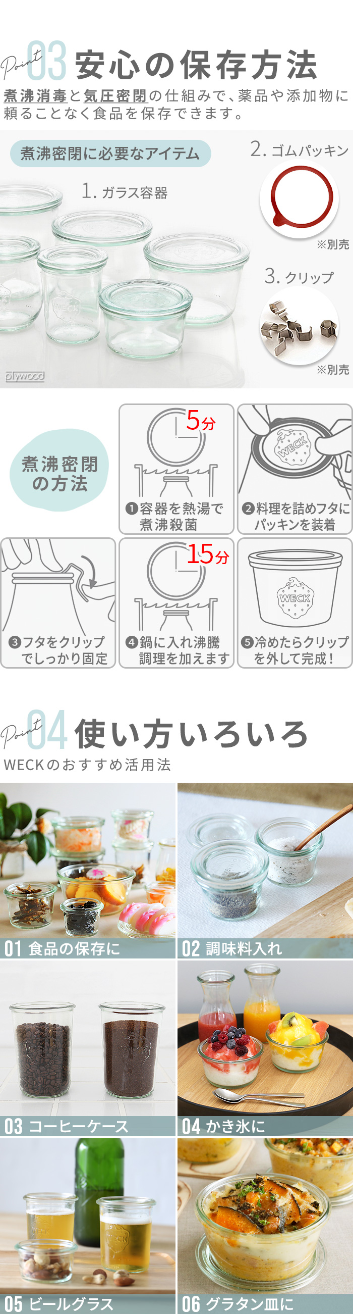 公式店】ウェック ガラスキャニスター ミニ モールドシェイプ WE-900