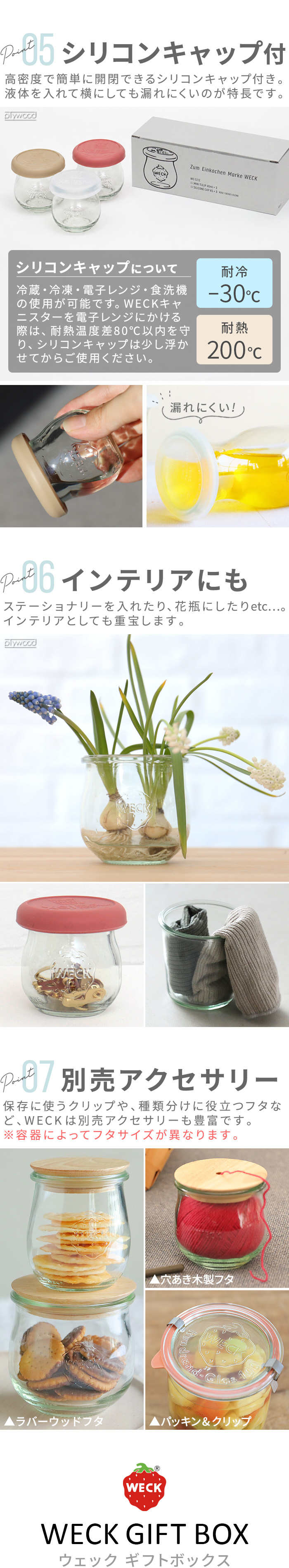 ウェック ギフトボックス ミニチューリップ40ml 3個セット WECK GIFT