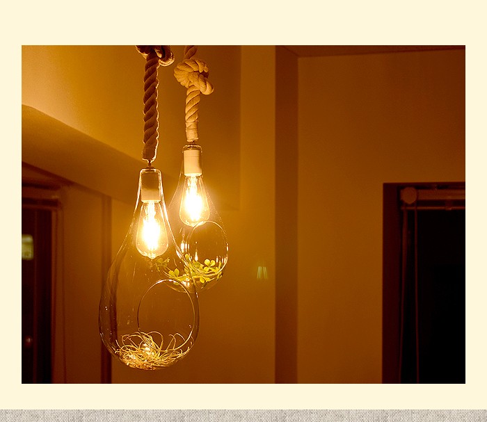 ペンダントライト ガラス おしゃれ LED ボタニック ハンギングライト L