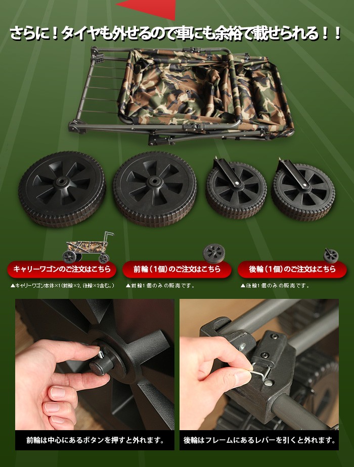 アウトプットライフ グランデ キャリーワゴン 前輪専用エアータイヤ [2
