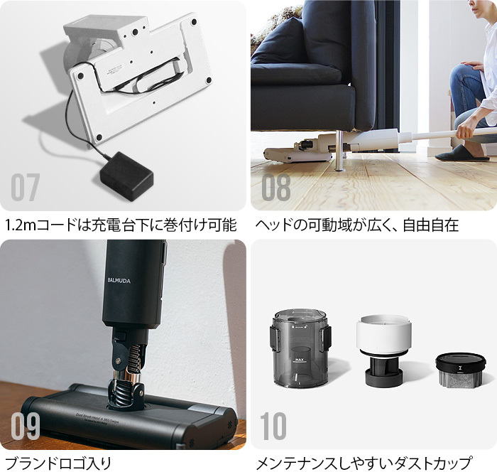 【在庫限り限定価格】正規品 掃除機 BALMUDA The Cleaner バルミューダ ザ クリーナー C01A-WH C01A-BK コードレス サイクロン 充電式 セール｜plywood｜10