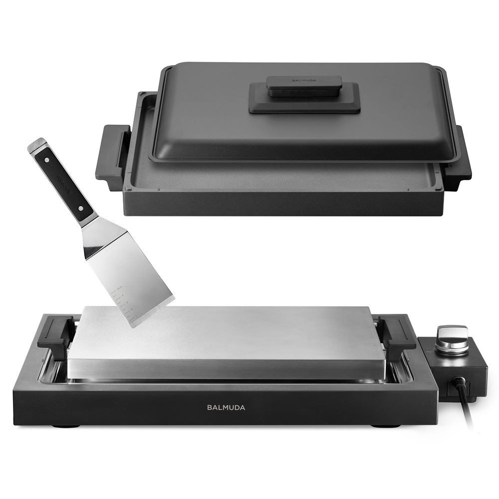 【正規店】バルミューダ ザ・プレート プロ ＋ グリドル＆カバー セット BALMUDA The Plate Pro K10A-BK ＋ Griddle & Cover K10-A100 ホットプレート｜plywood｜02