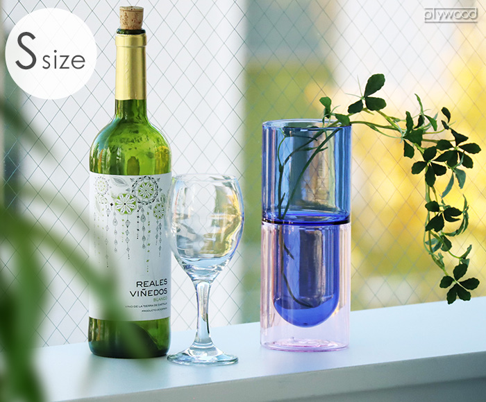 アマブロ ダブル ウォール ベース Lサイズ amabro DW VASE L 花瓶 フラワーベース 花びん おしゃれ ガラス オシャレ 円柱 インテリア 花器 ガラス瓶の画像
