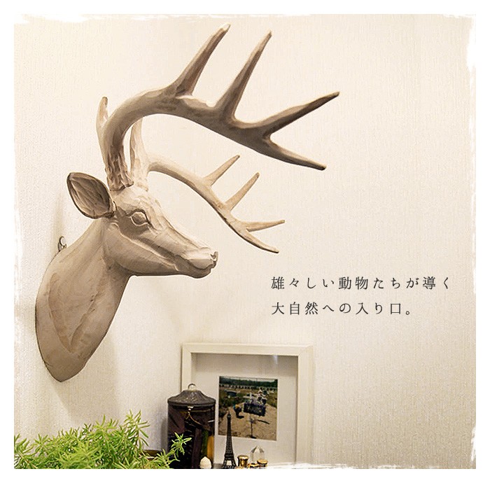 オブジェ 剥製 アマブロ amabro ウッド アニマル ヘッド WOOD ANIMAL