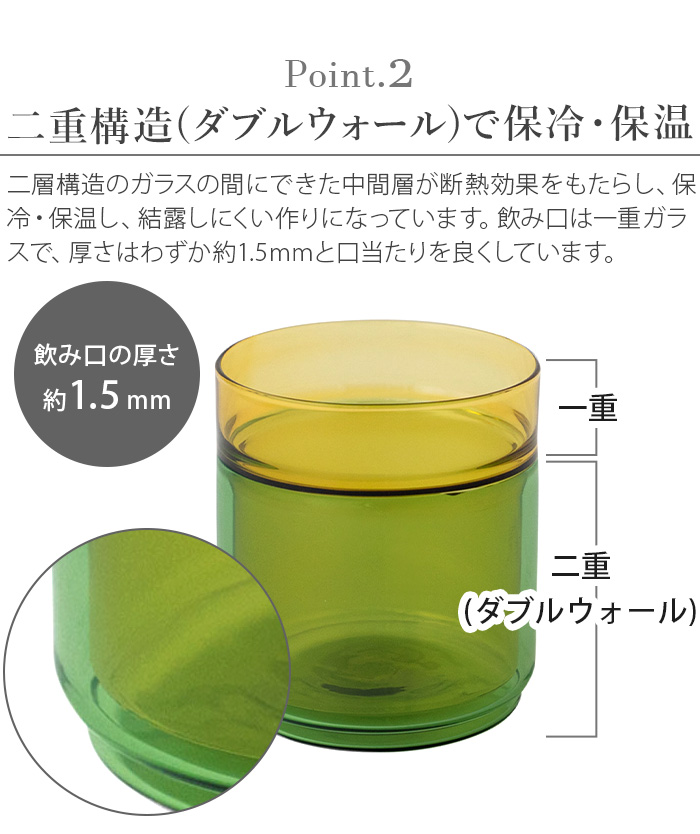 amabro（アマブロ） ガラス タンブラー おしゃれ 耐熱ガラス