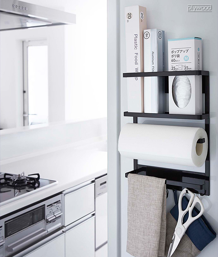 tower タワー 山崎実業 マグネット冷蔵庫サイドラック キッチン 収納