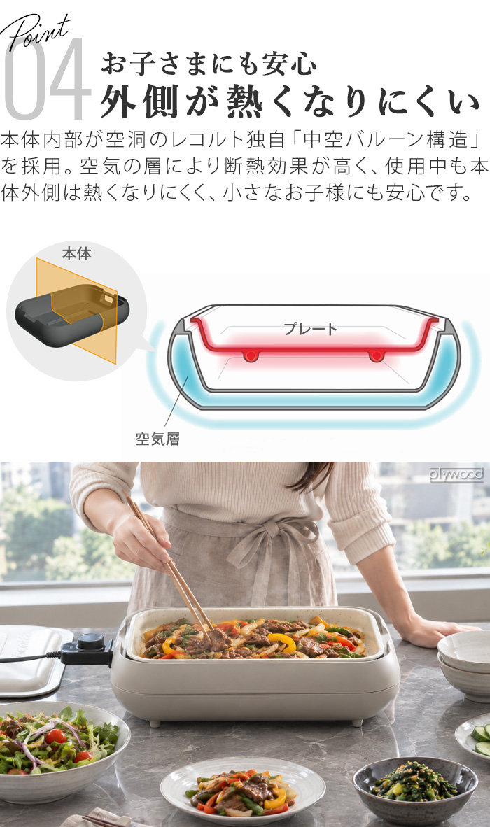 未使用 recolte レコルト ホットプレート 4点セット recolte（レコルト） 【2大特典付】 ホットプレート グリルプレート