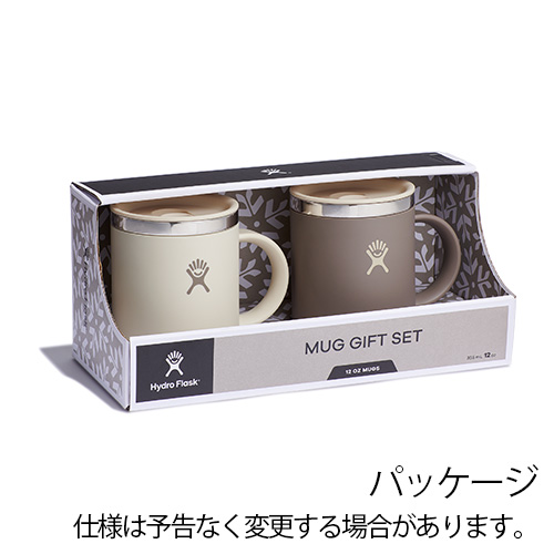 ハイドロフラスク ペアセット 限定BOX ギフトセット タンブラー 蓋付き Hydro Flask MUG GIFT SET F24  8901990158242 [Mushroom Moonlight 12oz/2個組]