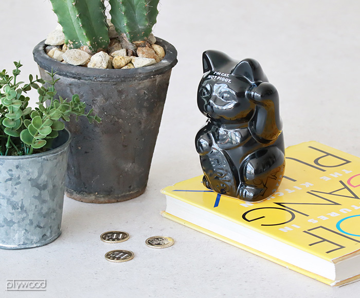 招き猫 貯金箱 500円玉 かわいい おもしろ アンドナット ピギー バンク