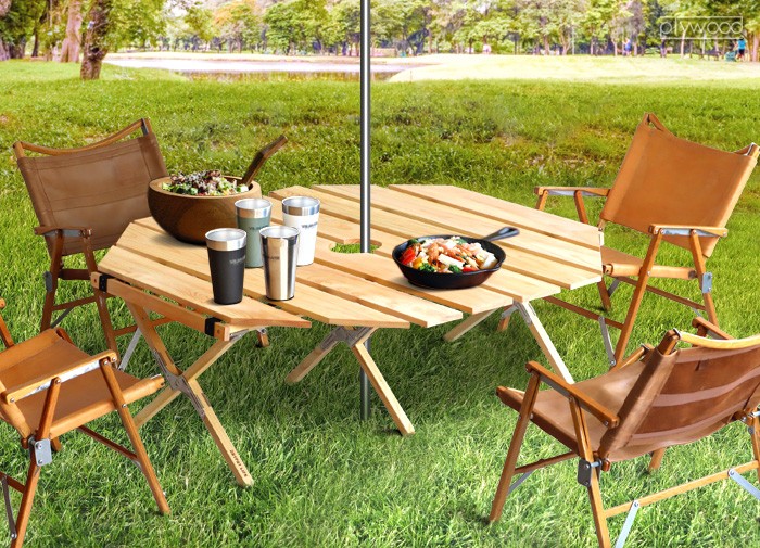 ONE/FOUR 木製アウトドアテーブル アウトドア テーブル OUTPUT LIFE ONEPOLE TABLE Sサイズ アウトプット