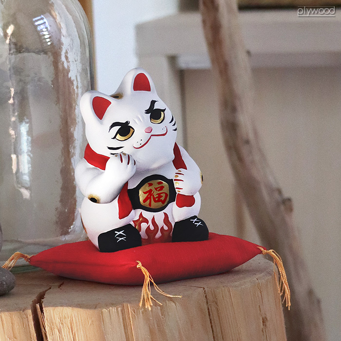 特典付】招き猫 置物 おしゃれ かわいい 陶器 ラッキーキャット 開店