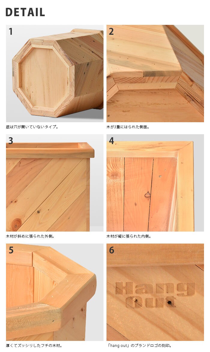 山口)下松市より　ステンレスプランター 円形プランターボックス 本体寸法Φ60×高さ49cm 穴径Φ24×深さ28cm　BIZHE14H 輸入プランター【ストーン 】プラスチック植木鉢 | ボンドム | 松尾