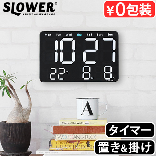 uv fW^  LEDNbN |v ڊo܂v SLOWER LED CLOCK Viento [zCg/ubN] XE[ LEDNbN rGg u|p