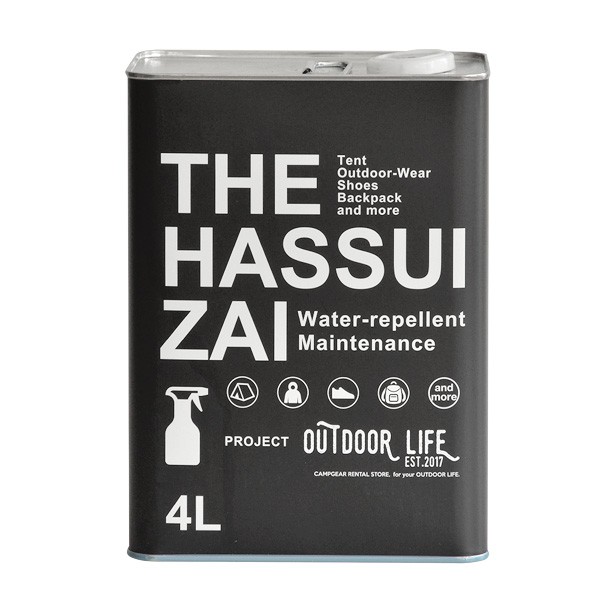 防水 撥水剤 撥水加工 テント タープ THE HASSUIZAI 4L : plywood