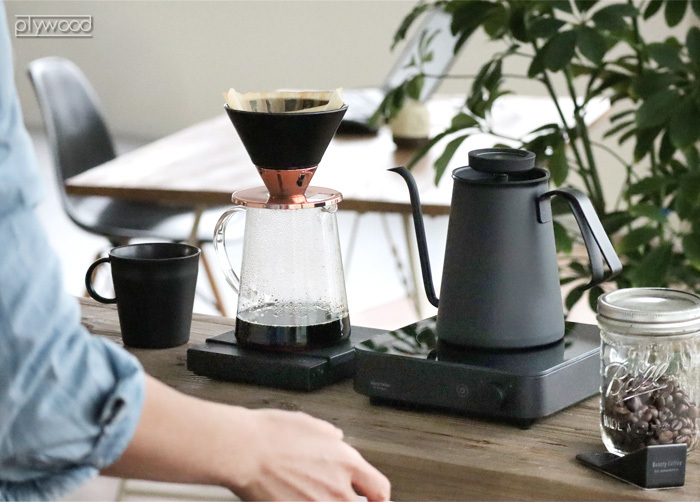 【LINEギフト用販売ページ】ビースティーコーヒー アマダナ コーヒースケール ブラックレザー Beasty Coffee by amadana  COFFEE SCALE