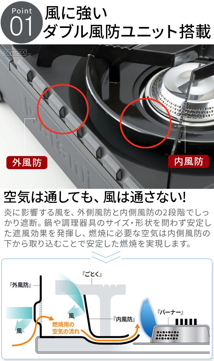 イワタニ カセットコンロ カセットフー タフま...の詳細画像3