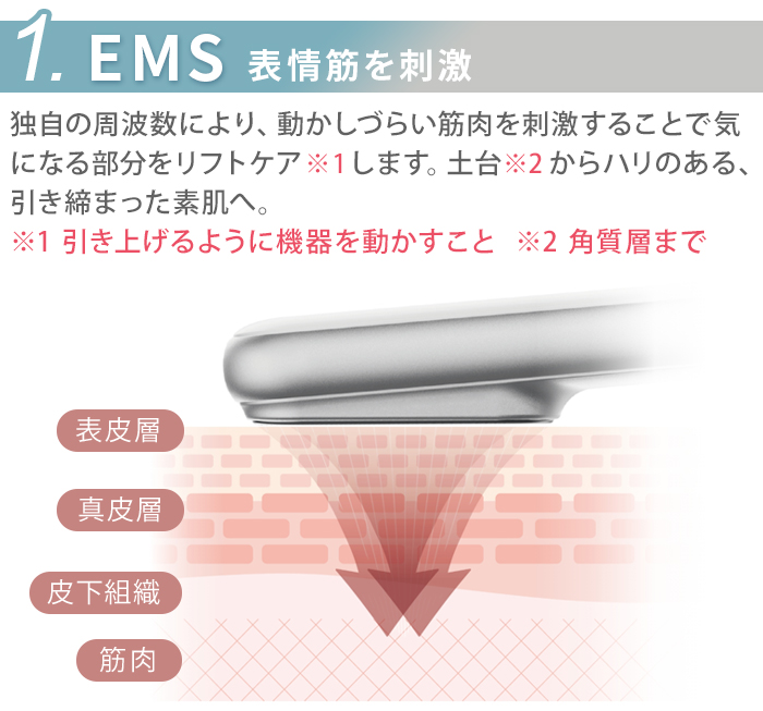 【選べる特典付】 美顔器 リフトアップ LED ems Re・De Suhada リデ スハダ スティック美顔器 FM01A 美容家電 顔 音波振動 温熱 目元 引き締め 男女兼用の画像
