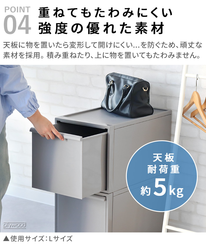 ライクイット (like-it) 収納ボックス クローゼットシステム 引出し ( Like-it ライクイット クローゼットシステム 引き出し 単品 Sサイズ