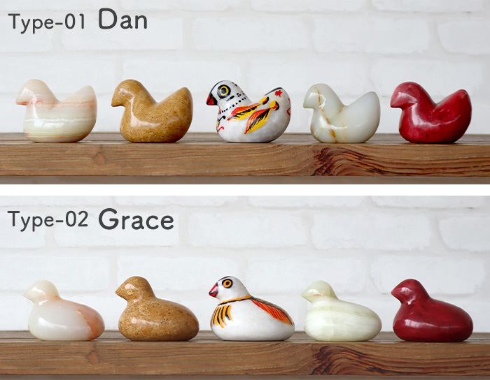 オブジェ 置物 置き物 鳥 トリ 大理石 マーブルバーズ ペイント MARBLE