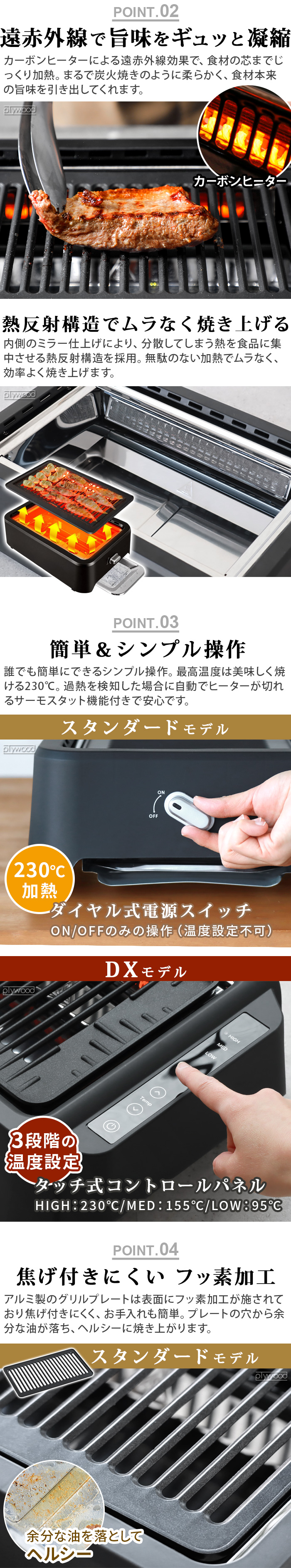 当店限定カラー／ GLAMP. 超少煙グリル グランプ SG01 | デザイン家電