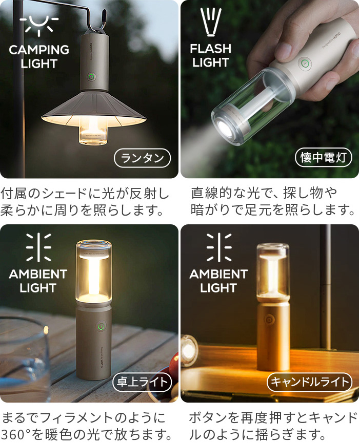 【新品・美品】 HOTO キャンピングライト, 充電式　IPX6防水 キャンピングライト – HOTO JAPAN 公式ストア