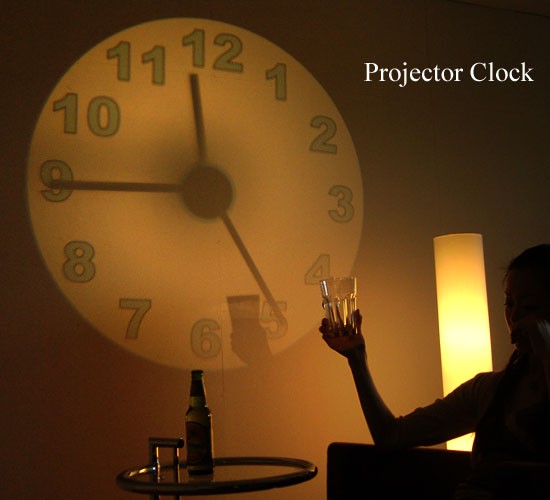送料無料☆ Projector Clock プロジェクタークロック : plywood