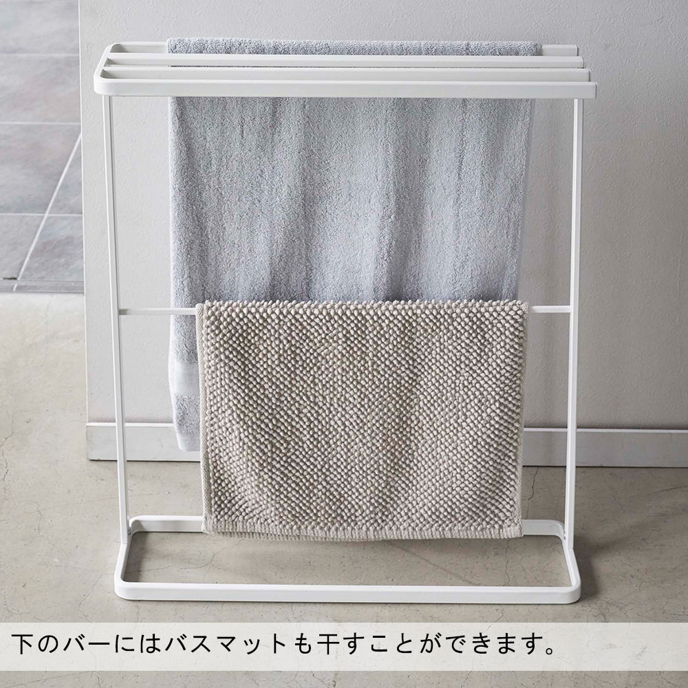横から掛けられるバスタオルハンガー タワー スリム tower おしゃれ タオル掛け バスルーム 収納 雑貨 | tower | 06