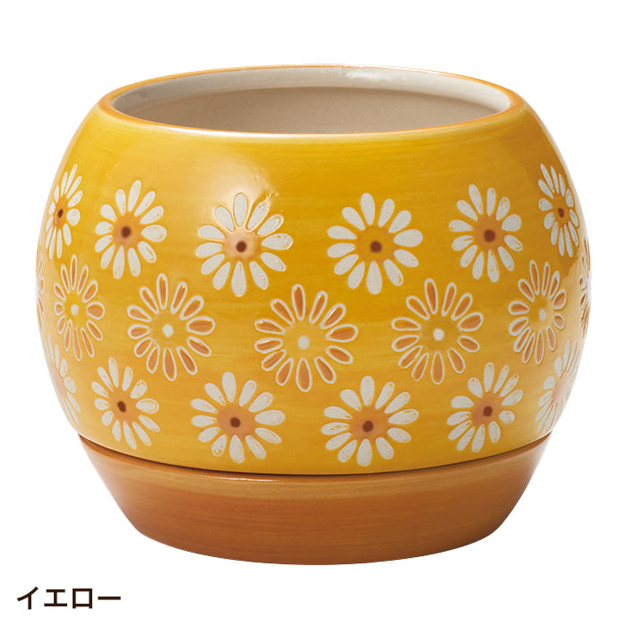 GREEN HOUSE（グリーンハウス） 植木鉢 おしゃれ 穴あり 受け皿付き