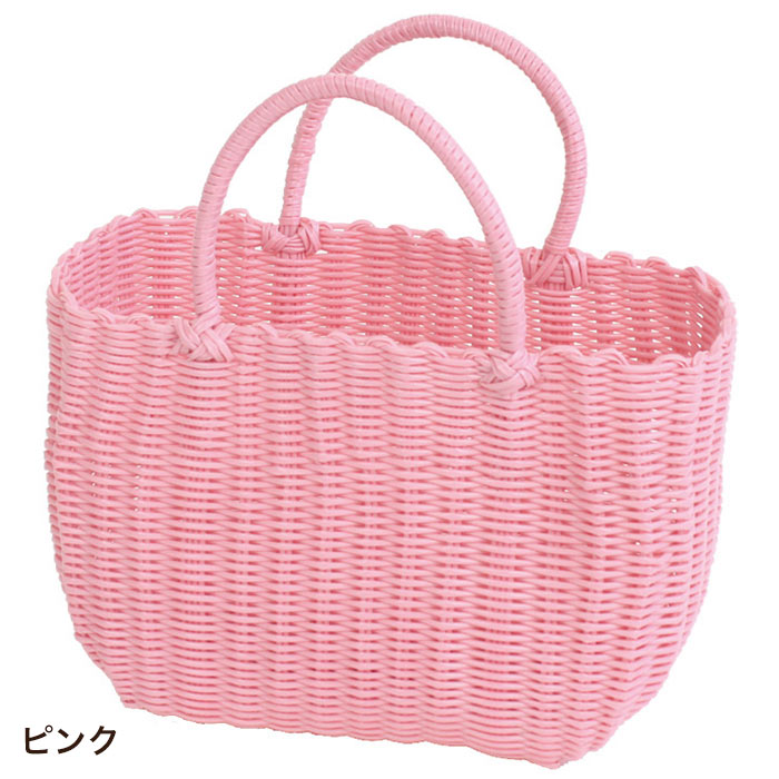 かごバッグ カラフル ビニールバッグ バスケット かわいい