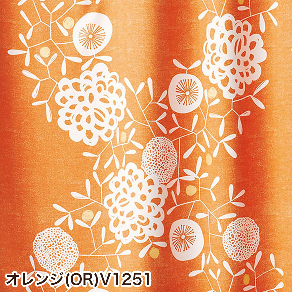 イージーオーダーカーテン ドレープ DESIGN LIFE 「ハナカザリ」 201〜300×201〜260cm_1