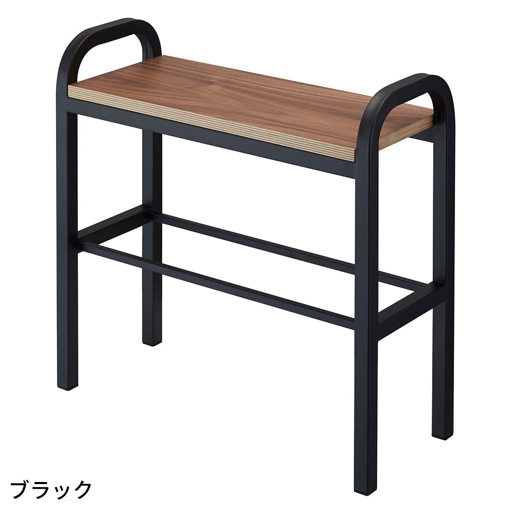 マットブラックでアイアンなベンチ＆シューズラック♪ 300×1163×400ｍｍ マットブラックでアイアンなベンチ＆シューズラック♪ 300×1163