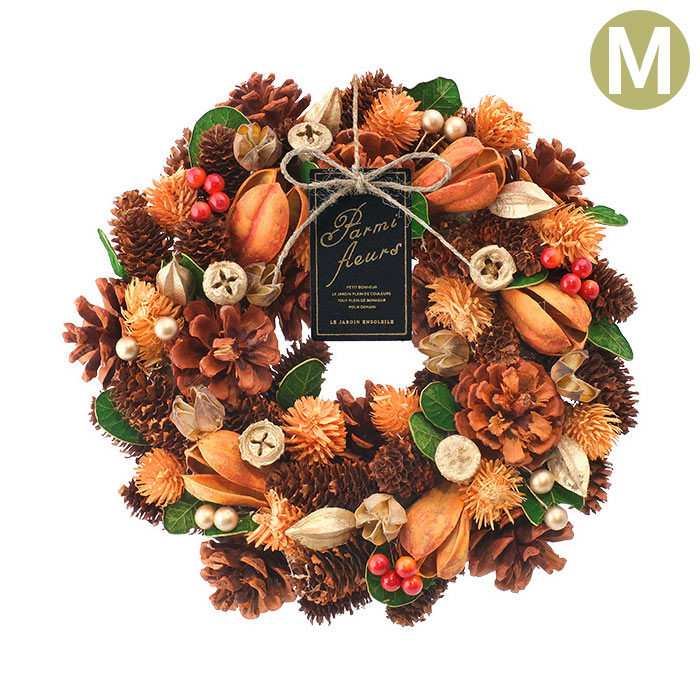 ＊優しい色合いのautumnハーフリース＊玄関リース　秋リース　ハロウィンリース 優しい色合いのautumnハーフリース＊玄関リース 秋リース ハロウィン