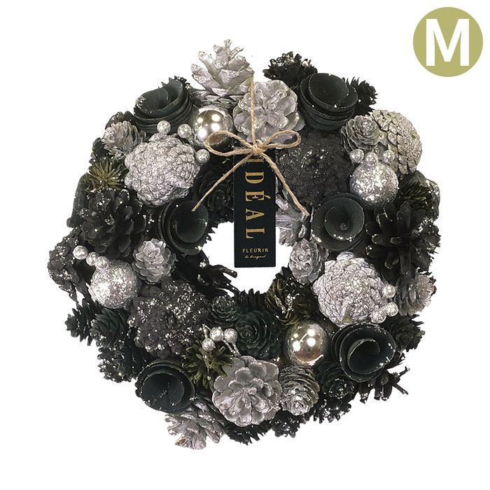 リース フラワーリース 冬 クリスマス CMナチュラルリース M