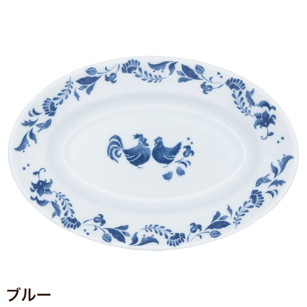 花蝶オーバル印判皿　アンティーク皿　ワンプレート皿2枚  ブルー&ホワイト　食器 花蝶オーバル印判皿 アンティーク皿 ワンプレート皿2枚 ブルー